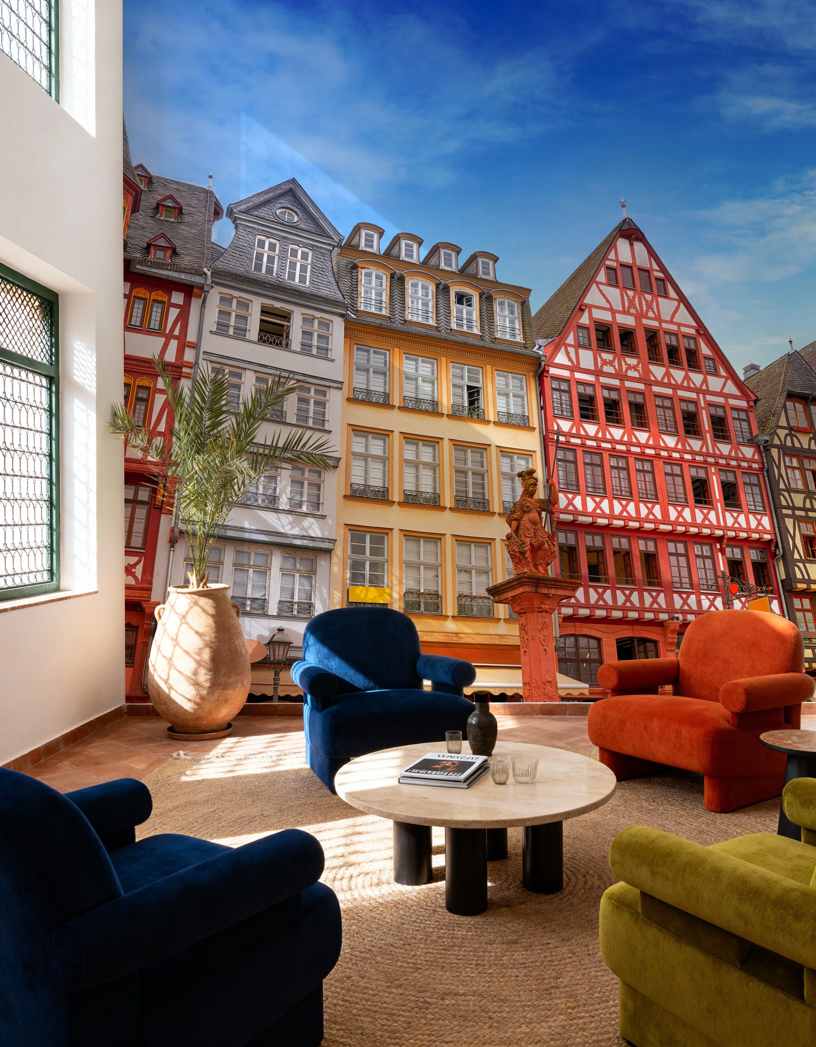 Frankfurt Romerberg Square Mural Wallpaper