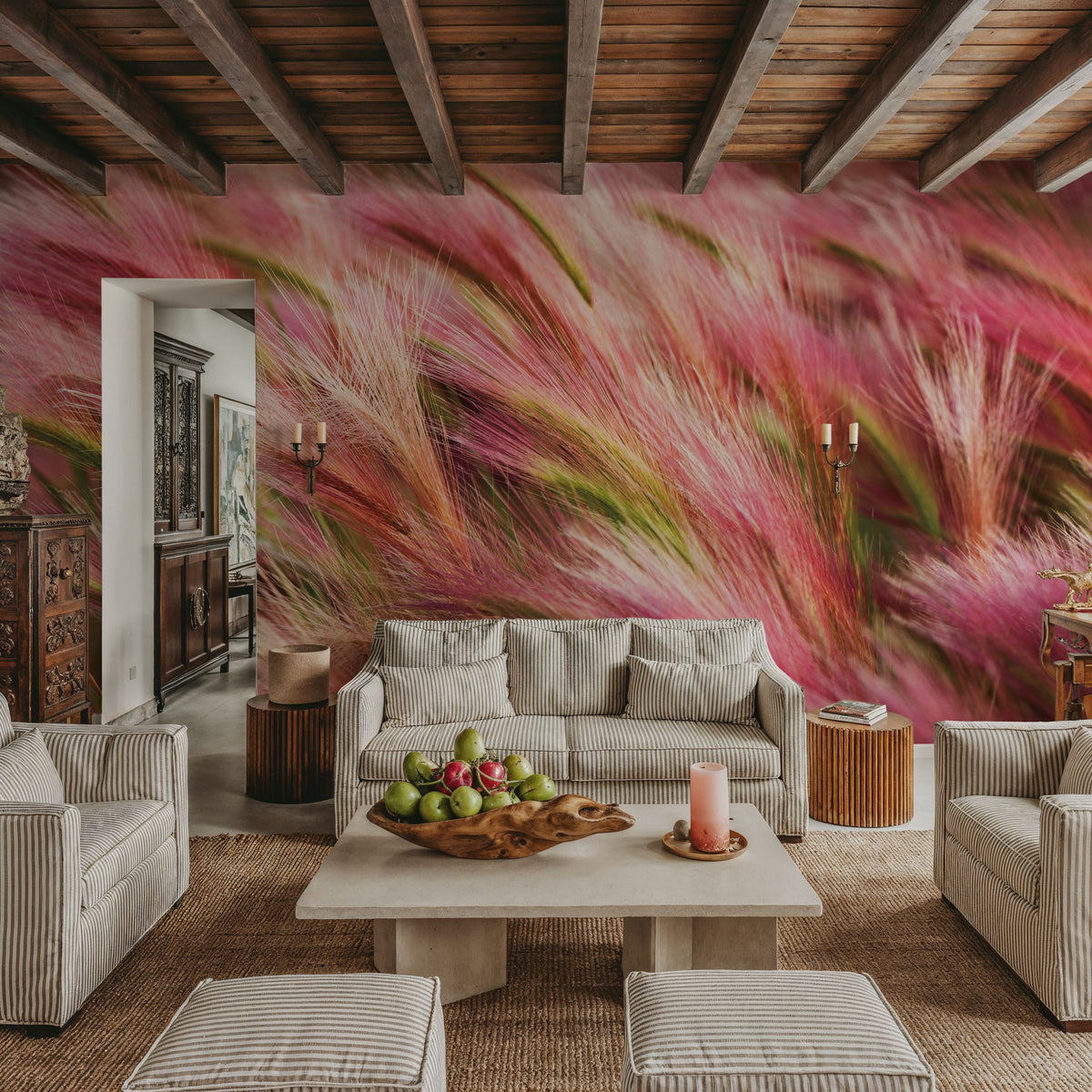 Foxtail Barley Mural Wallpaper - room preview 06