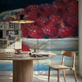 Bowl of Raspberries Mural Wallpaper - room preview 06