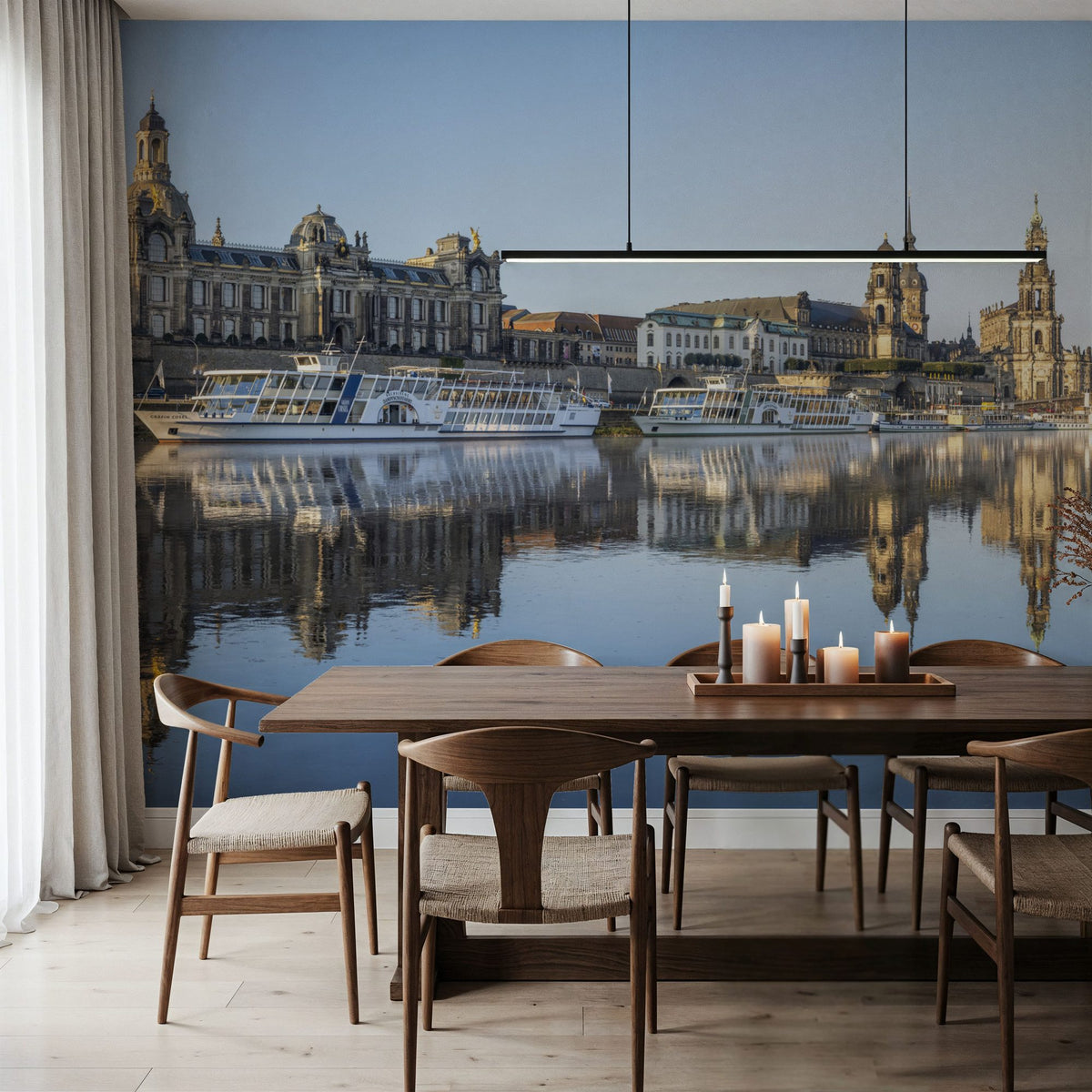 Riverside Heritage Mural Wallpaper - room preview 06