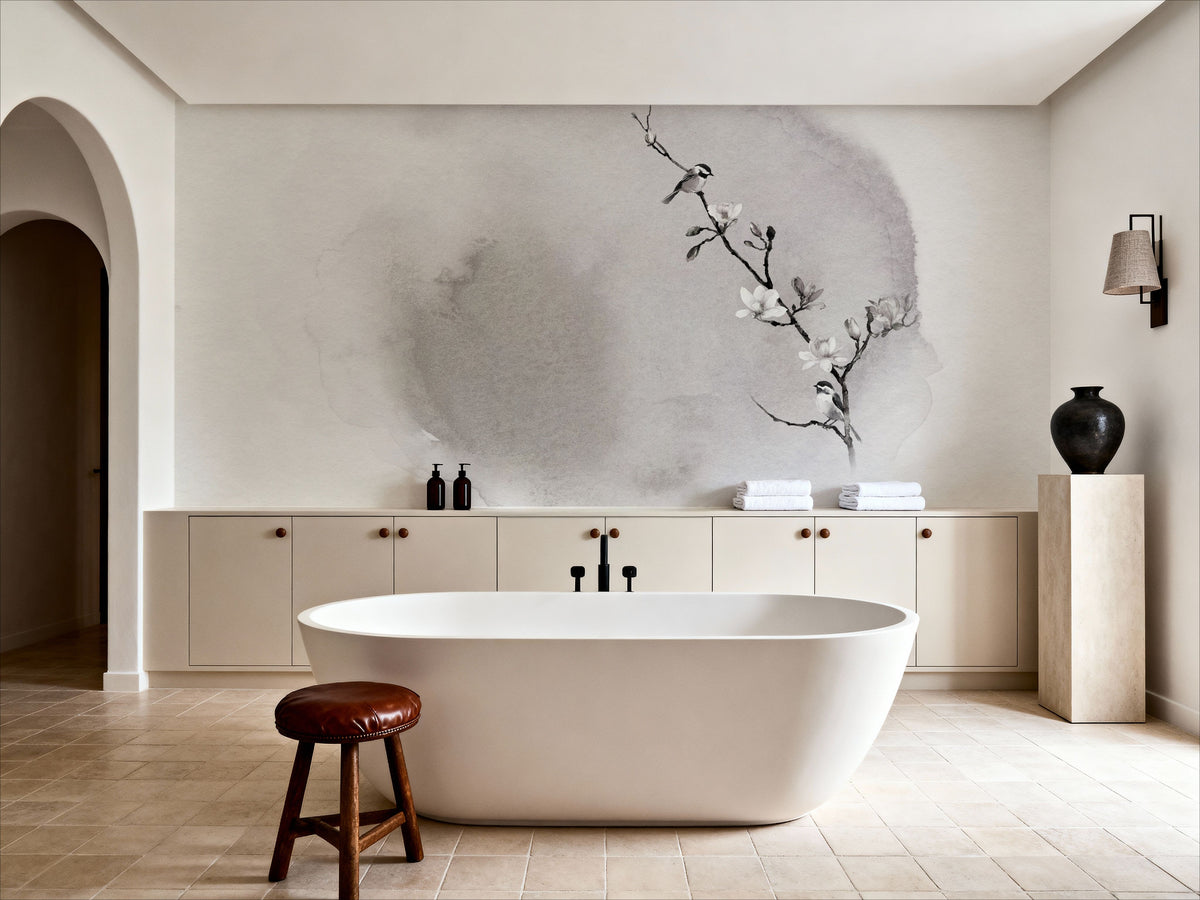 Magnolia & Birds Mural Wallpaper - Edition 4 - room preview 06