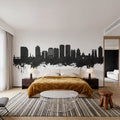 West Palm Beach Florida Skyline Black & White Mural Wallpaper - room preview 06