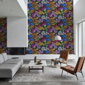 Meadow in Oil Pastel, Yellow Mural Wallpaper - room preview 06