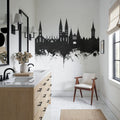Lubeck Germany Skyline Black & White Mural Wallpaper - room preview 06