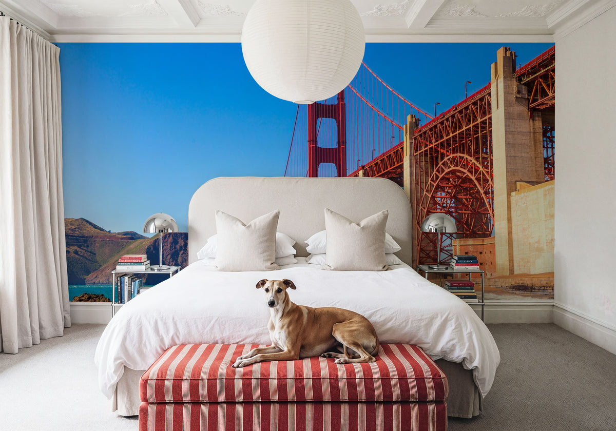 San Francisco Golden Gate Bridge Mural Wallpaper - room preview 06