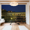 Riverside Bridge Twilight Mural Wallpaper - room preview 06