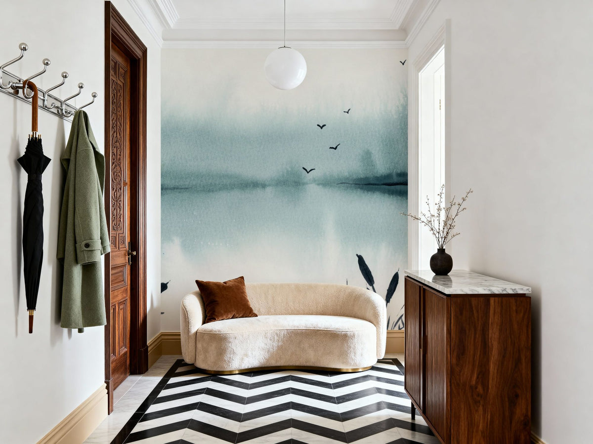 Lakeview Mural Wallpaper - room preview 06
