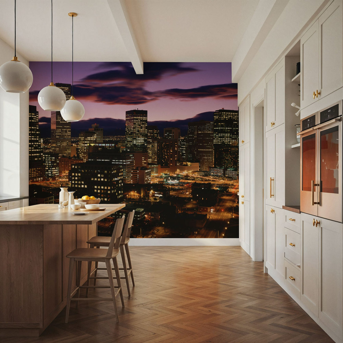 Metropolitan Evening Twilight Mural Wallpaper - room preview 06