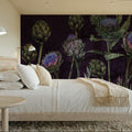 Artichoke Blooms, Midnight Mural Wallpaper - room preview 06