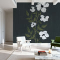 Pretty Little Flower III Black Mural Wallpaper - room preview 06