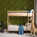 Papillion II, Avocado Green Mural Wallpaper - room preview 06