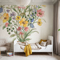 Wild Blooms Bouquet Mural Wallpaper - room preview 06