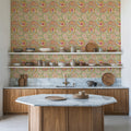 Harvest Paisley Swamp Green Mural Wallpaper - room preview 06