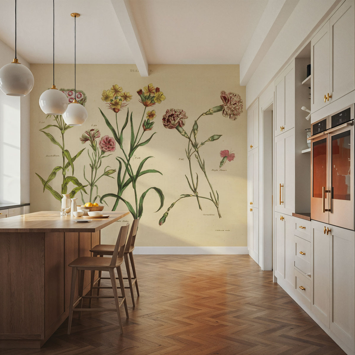 Herbal Botanical VIII Mural Wallpaper - room preview 06