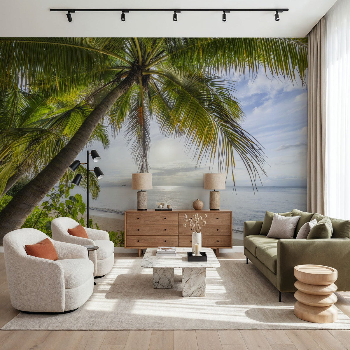 Island Serenity Mural Wallpaper - Warm Tone - room preview 06