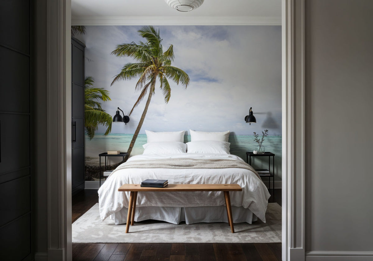 Rarotonga Palmtree Mural Wallpaper - room preview 06