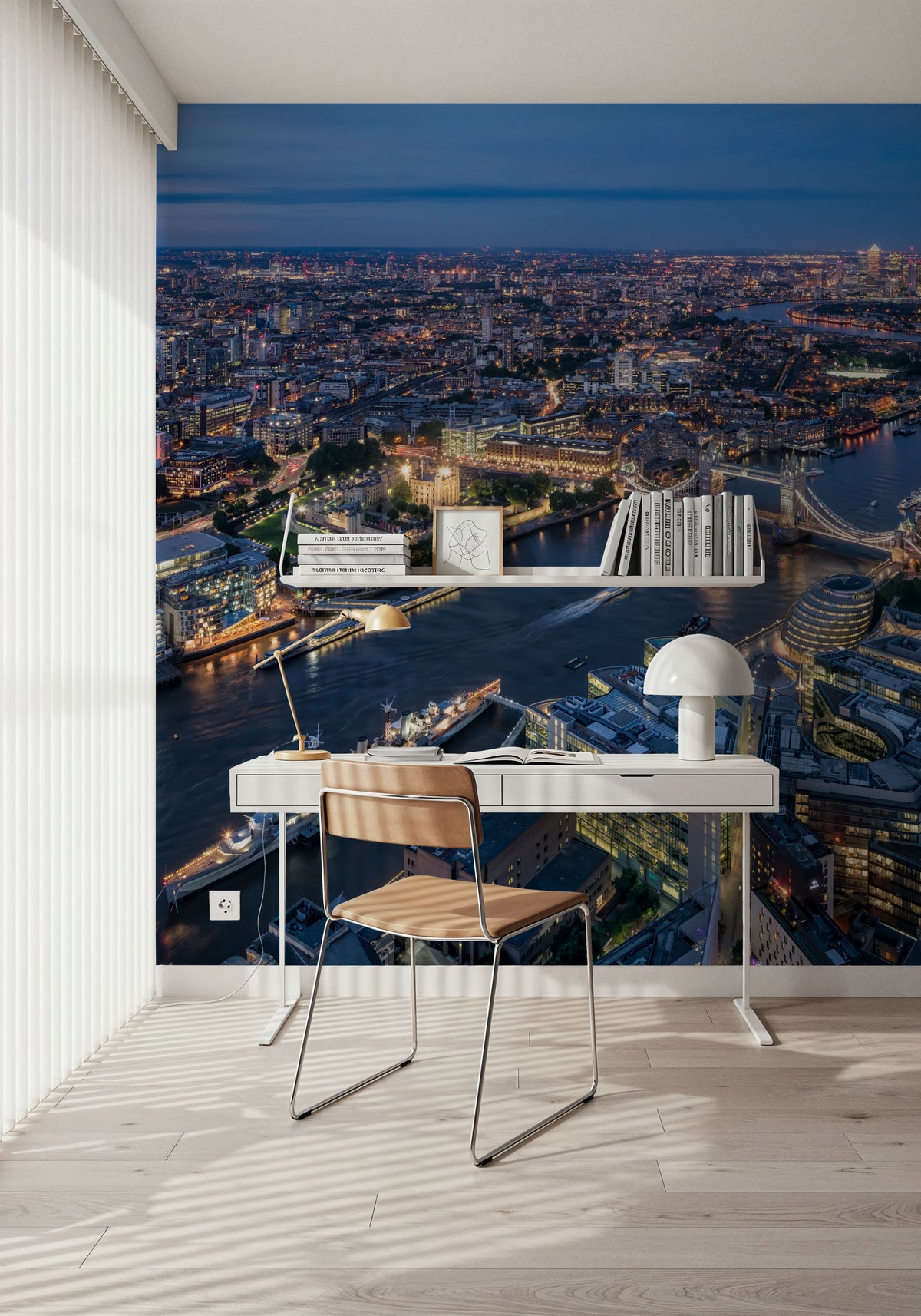 Tower Bridge Aerial Mural Wallpaper - room preview 06