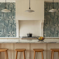 Palmera Luxe, Chalky Blue Mural Wallpaper - room preview 06