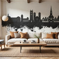 Münster Germany Skyline Black & White Mural Wallpaper - room preview 06