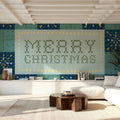 Quilted Christmas IV Mural Wallpaper - room preview 06