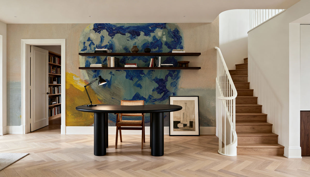 Lemon with Chinoiserie Pot Mural Wallpaper - room preview 06