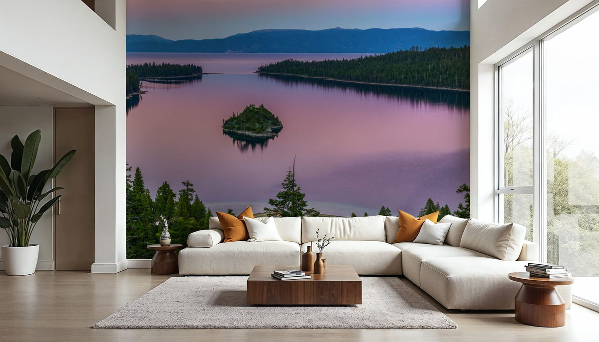 Emerald Bay Aerial Mural Wallpaper - room preview 06