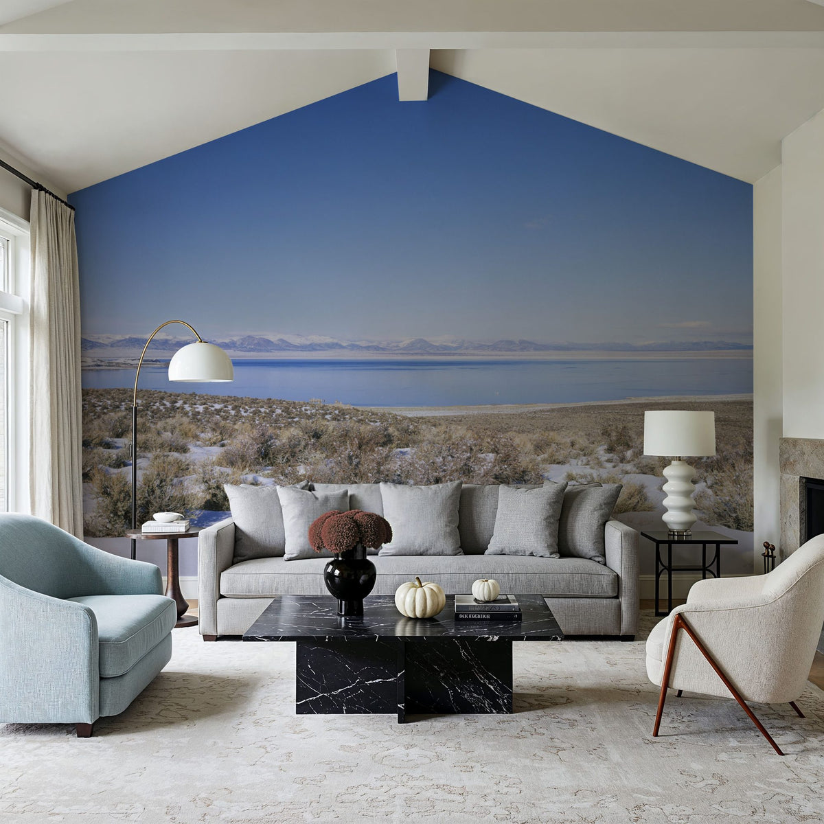 Mountain Lake Majesty Mural Wallpaper - room preview 06