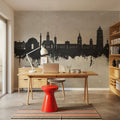 Darmstadt Skyline Concrete Mural Wallpaper - room preview 06