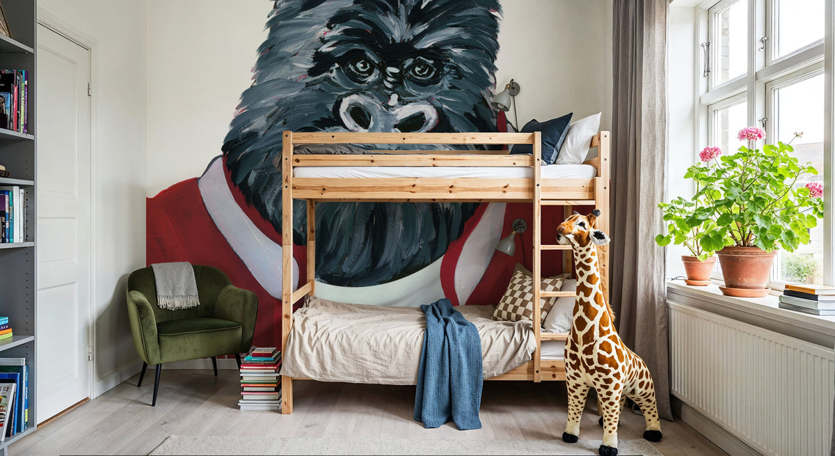 Letterman Gorilla Mural Wallpaper - room preview 06