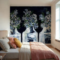 Florals in Glass Mural Wallpaper - room preview 06