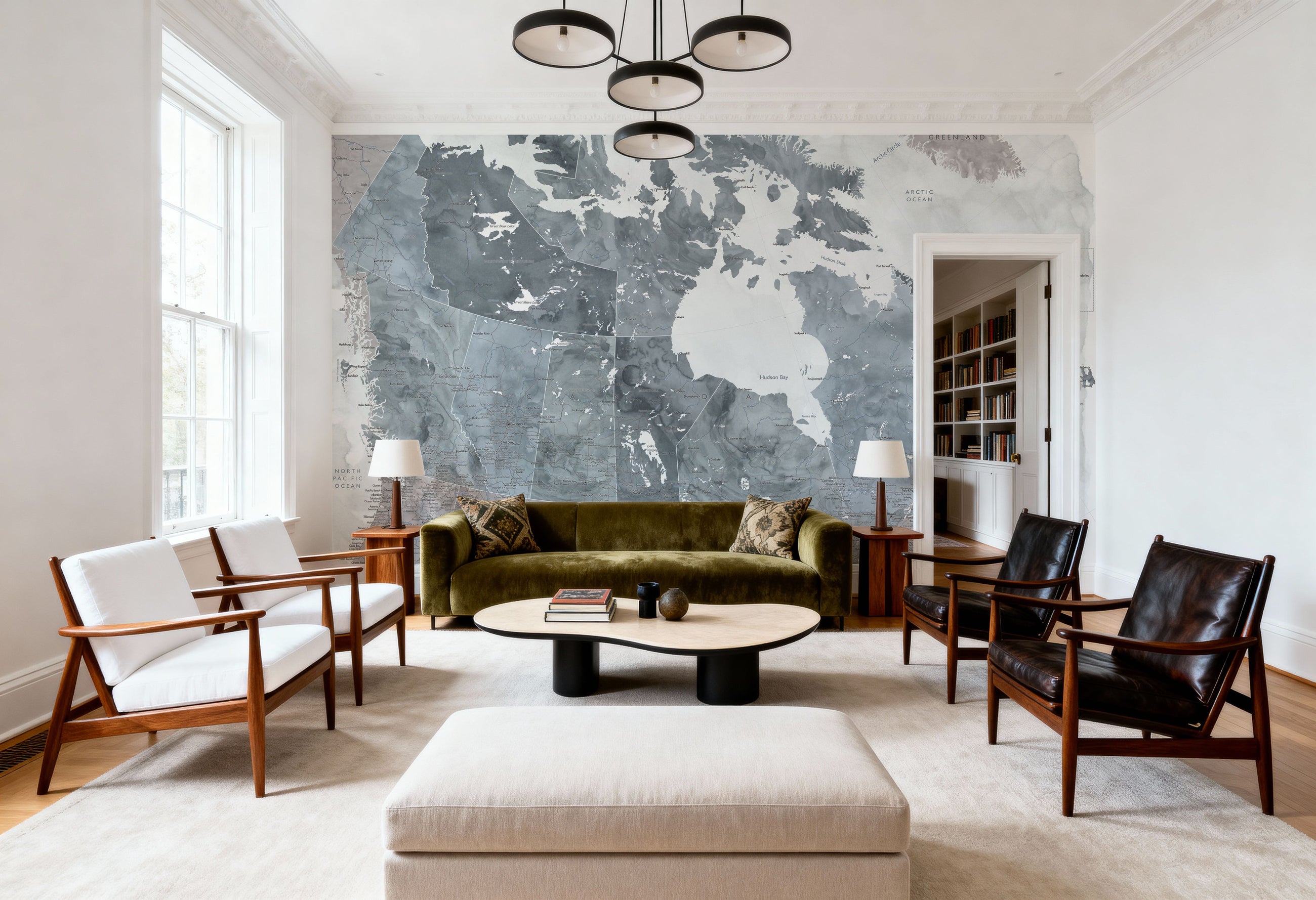 Canada Map Detailed - Estela Mural Wallpaper