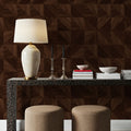 Puzzle Wood, Walnut Mural Wallpaper - room preview 06