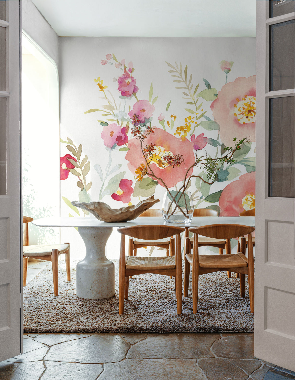 Jewels Florals Mural Wallpaper - room preview 06
