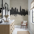 Utrecht the Netherlands Skyline Concrete Mural Wallpaper - room preview 06