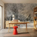 Frost-Laden Forest Mural Wallpaper - room preview 06