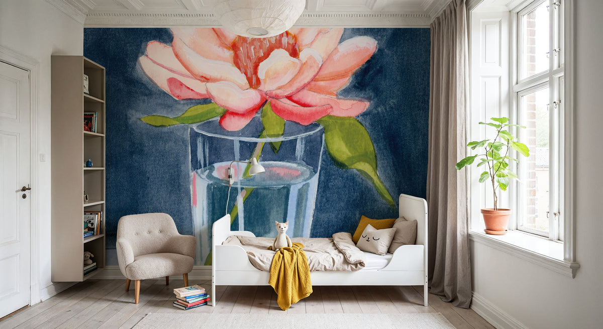 Single Perfect Flower Mural Wallpaper - room preview 06