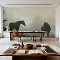Morning Meadow Horses IV Mural Wallpaper - room preview 06