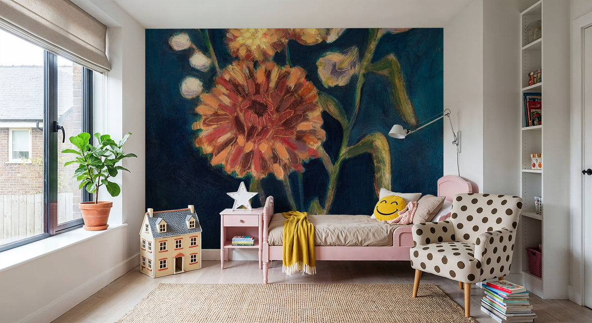 Autumn Blooms V Mural Wallpaper - room preview 06