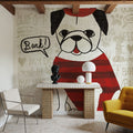 Puppy Love VII Mural Wallpaper - room preview 06