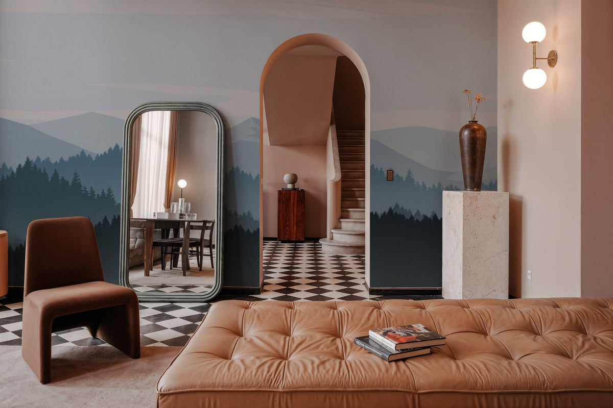 Mountain Blues in Paper Mural Wallpaper - room preview 06
