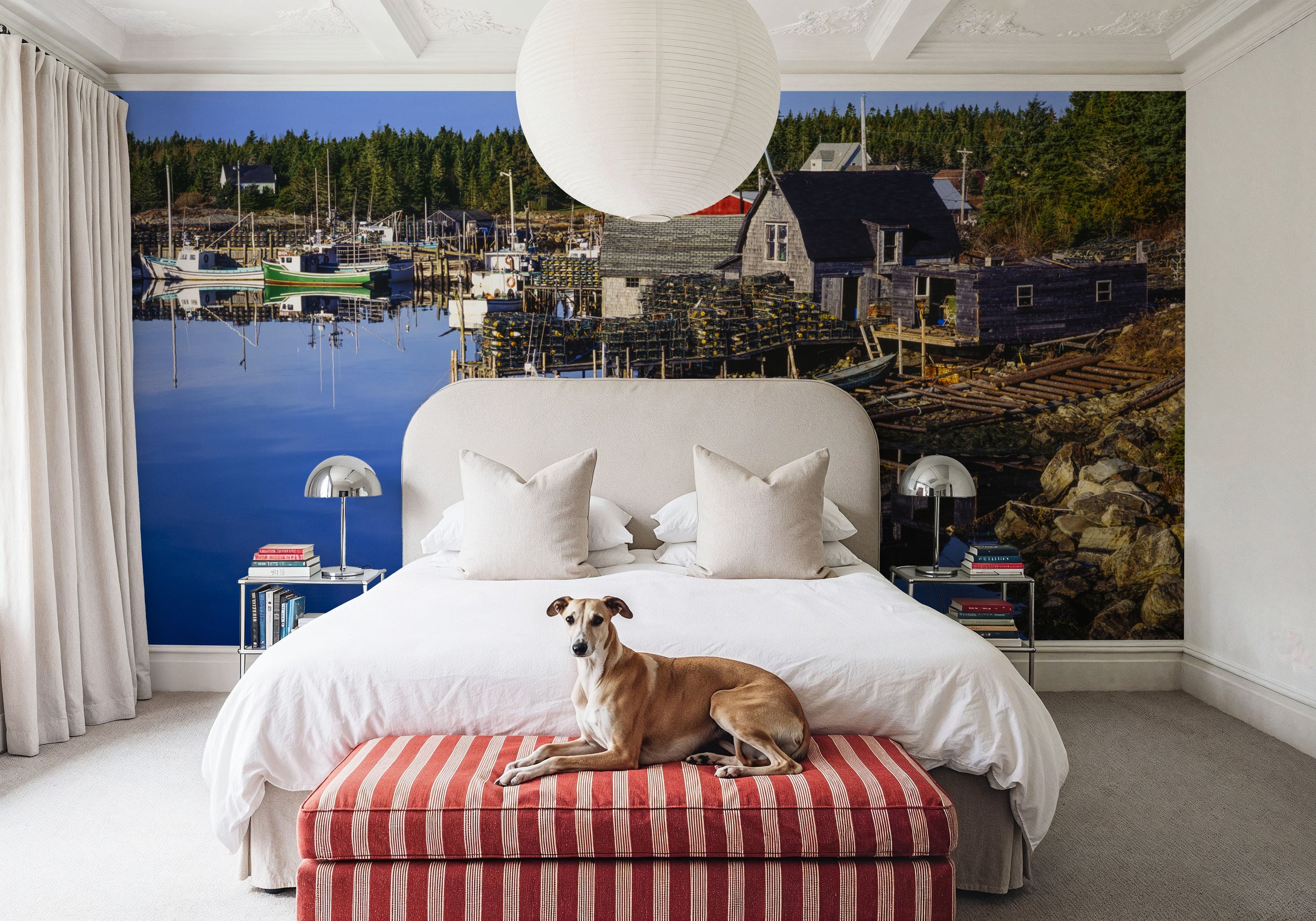 Nova Scotia Boathouse Mural Wallpaper