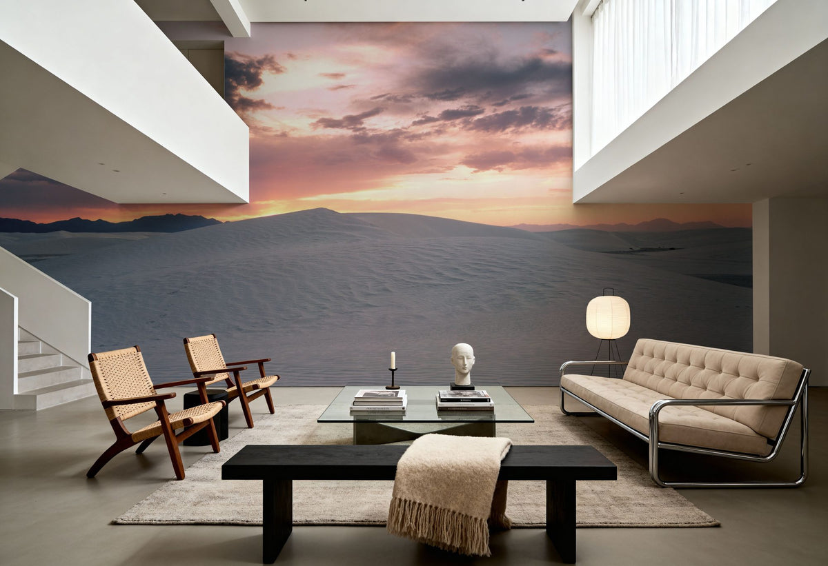 White Dunes At Twilight Mural Wallpaper - room preview 06
