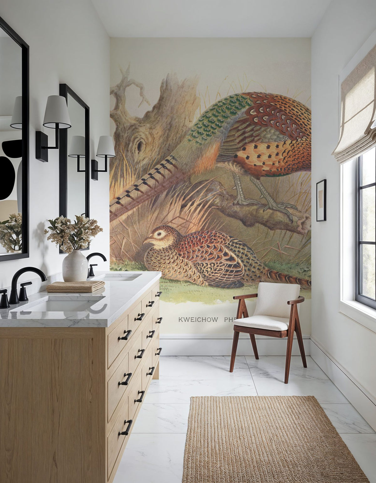 Autumn Pheasant Mural Wallpaper - room preview 06