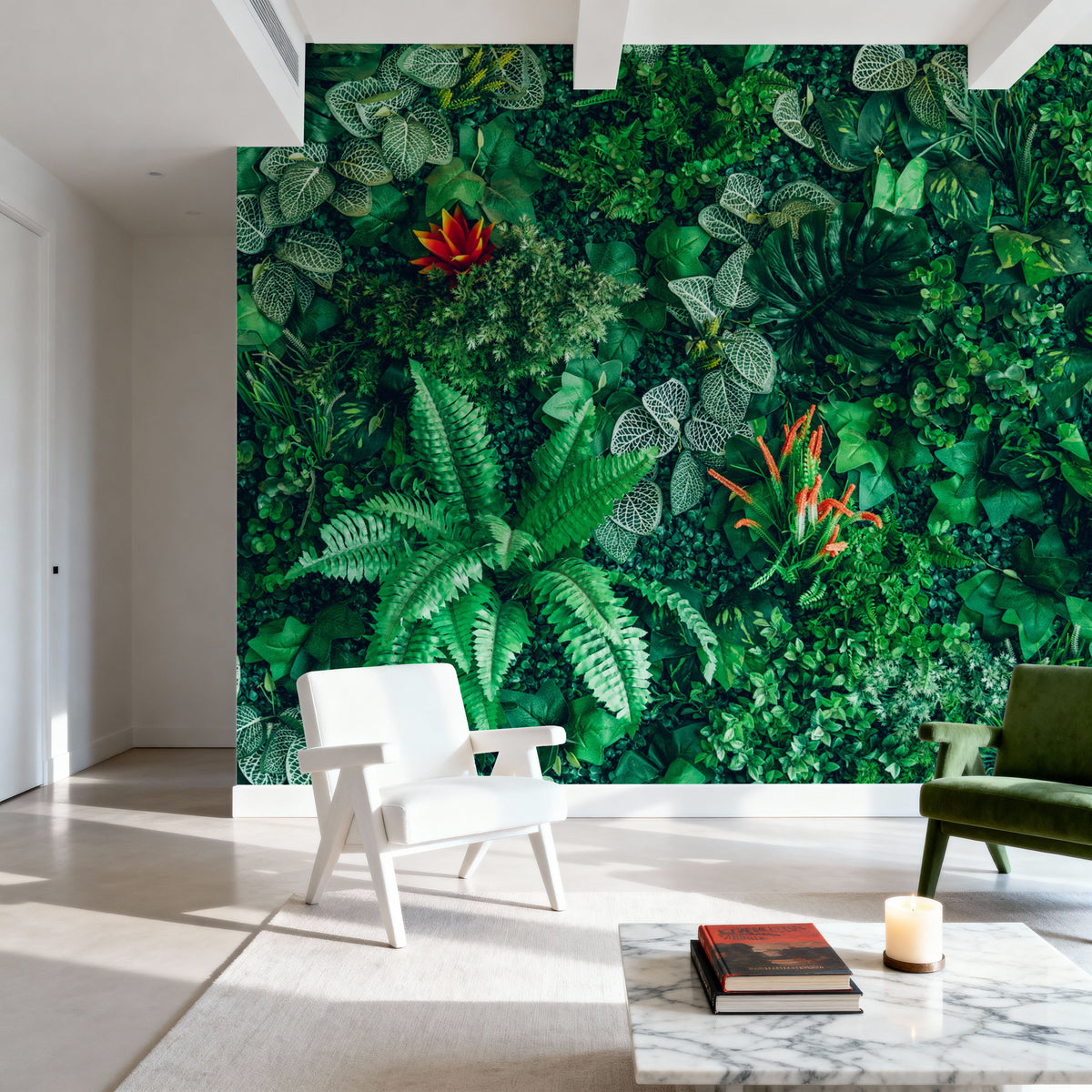 Botanical Cascade Mural Wallpaper - room preview 06