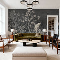 White Birds Mural Wallpaper - room preview 06