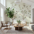 Peony Tree, Creme Mural Wallpaper - room preview 06