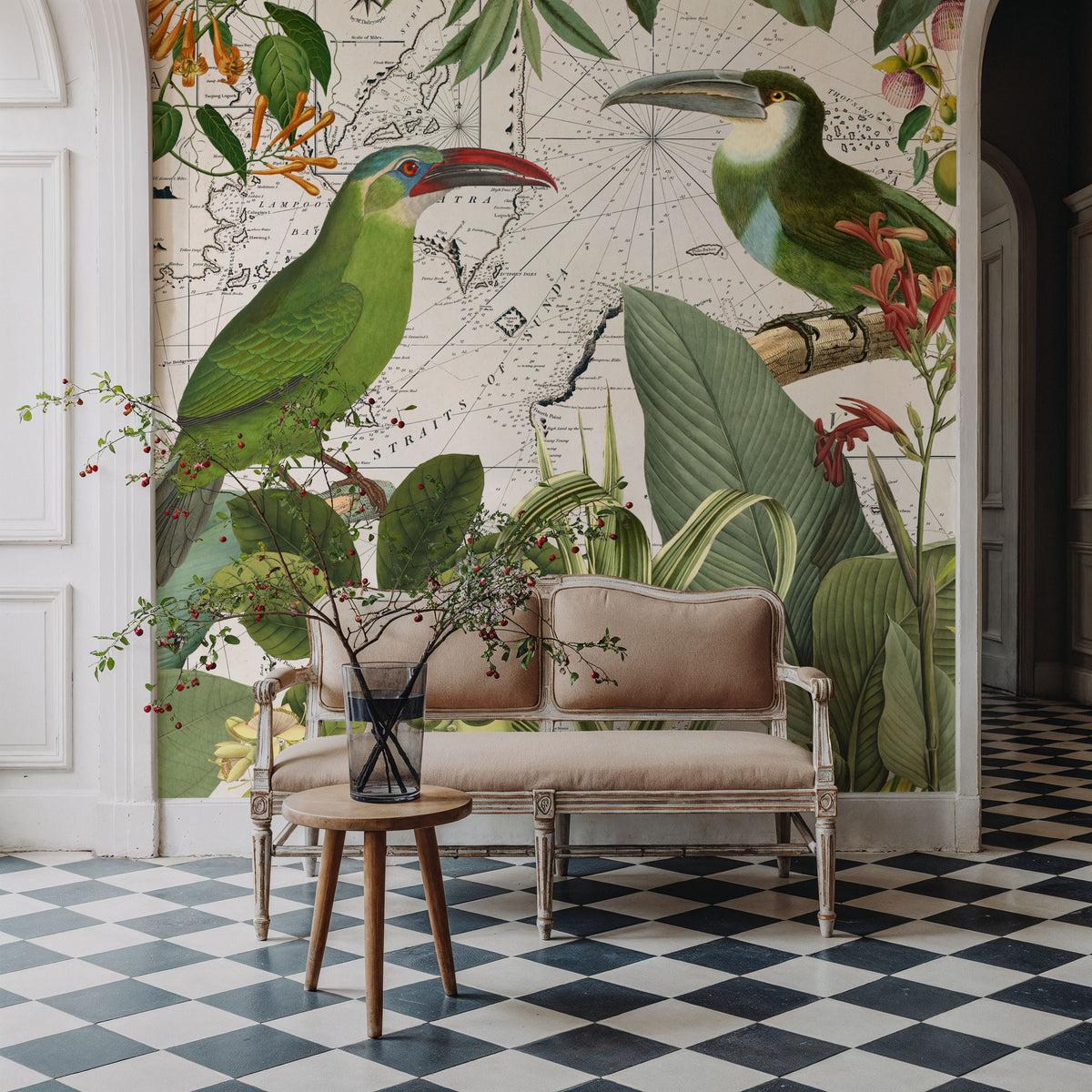 Parrots Nostalgic Journey III Mural Wallpaper - room preview 06