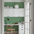Bohemian Leaves Green Mural Wallpaper - room preview 06