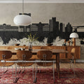 Telford England Skyline Concrete Mural Wallpaper - room preview 06