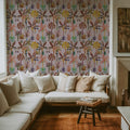 Statement Palms Petite, Light Pink Mural Wallpaper - room preview 06